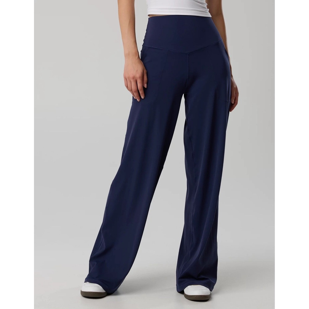 OFFLINE by Aerie Real Me XTRA Ribbed High Waist Flare Leggings XL Long Navy
